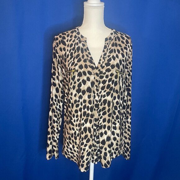 I.N.C. International Concepts Women's Print Zip-Pocket Top - Picture 2 of 6